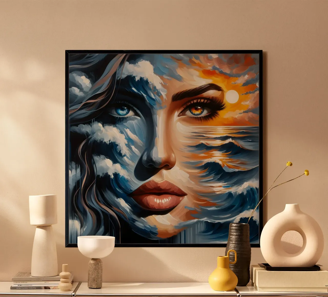 Sea And Waves Portrait poster by ARTOMATIC