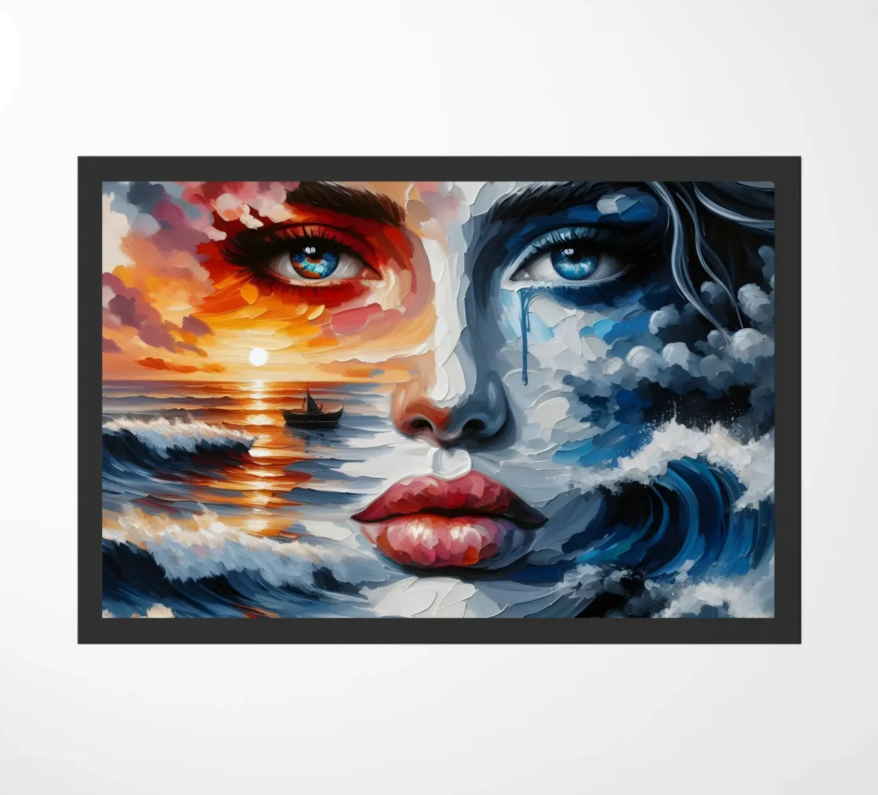 Ritratto di sole, mare e onde zerbino da ARTOMATIC