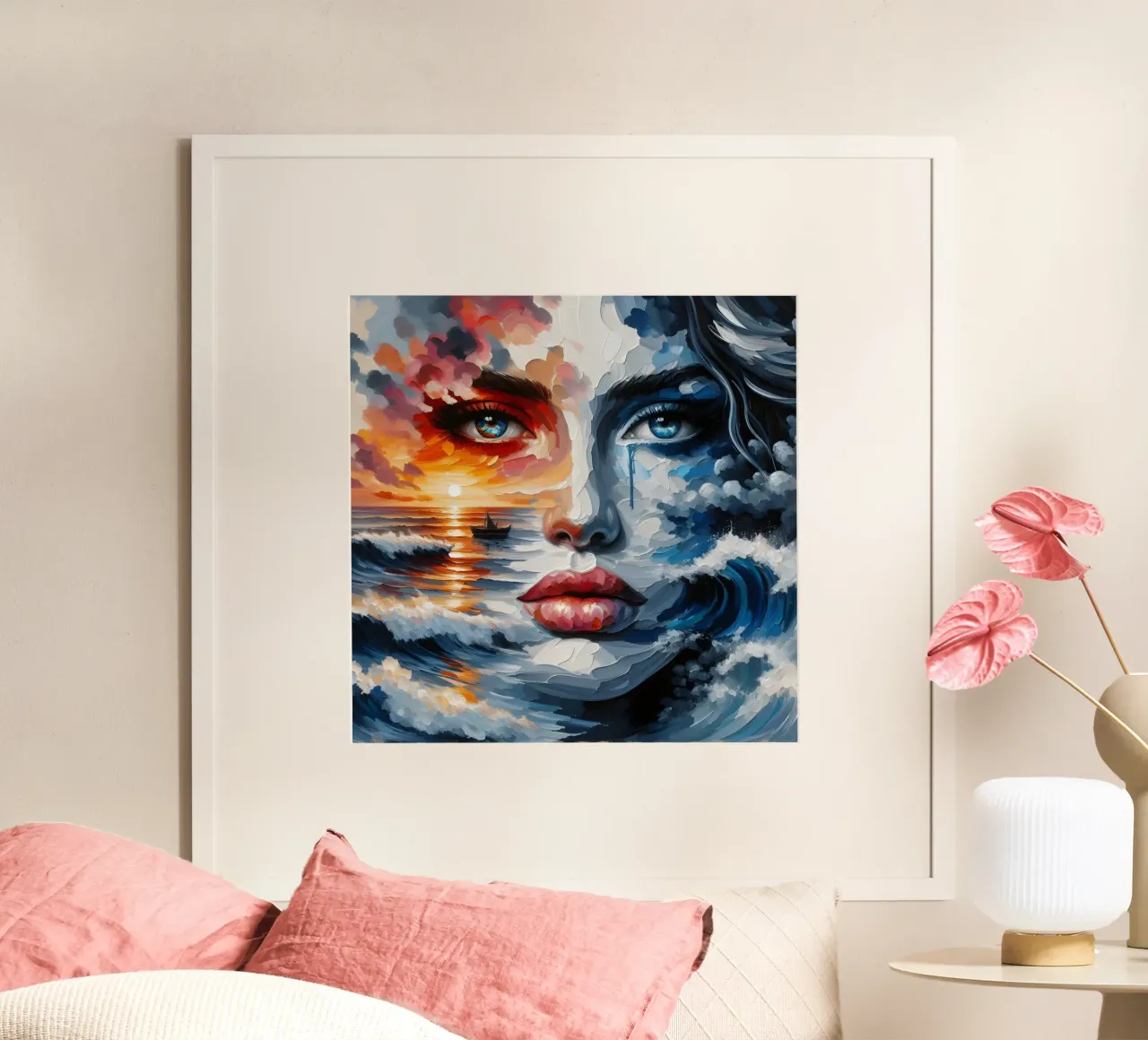 Sun, Sea And Waves Portrait poster by ARTOMATIC