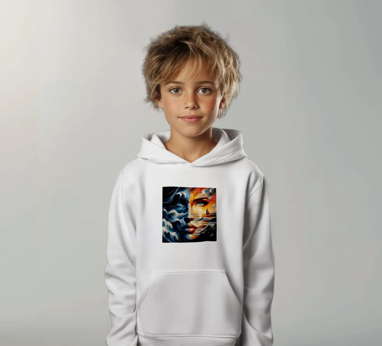 KEINE WELLEN MACHEN PORTRÄT Kinder Hoodie von ARTOMATIC