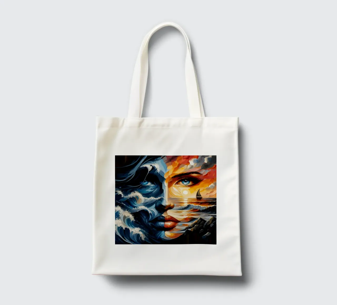 DON'T MAKE WAVES PORTRAIT tote bag by ARTOMATIC