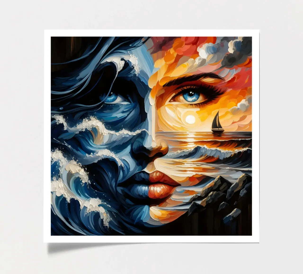 KEINE WELLEN MACHEN PORTRÄT Stickerbogen von ARTOMATIC