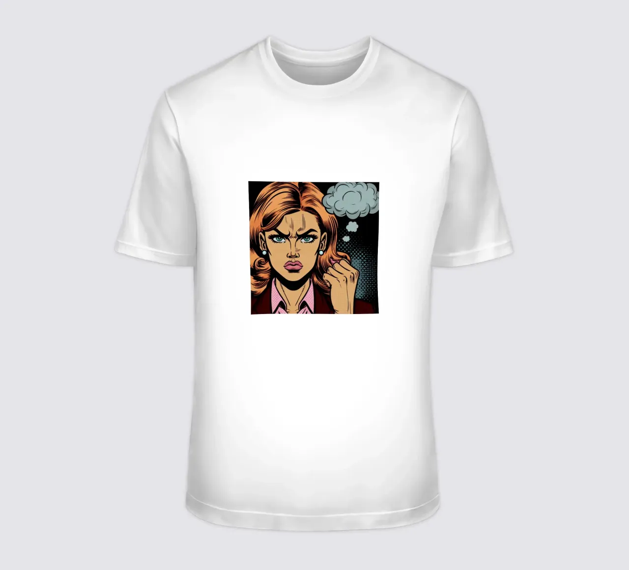 donna arrabbiata - Poster d'epoca t-shirt da posterprints-by-nomad