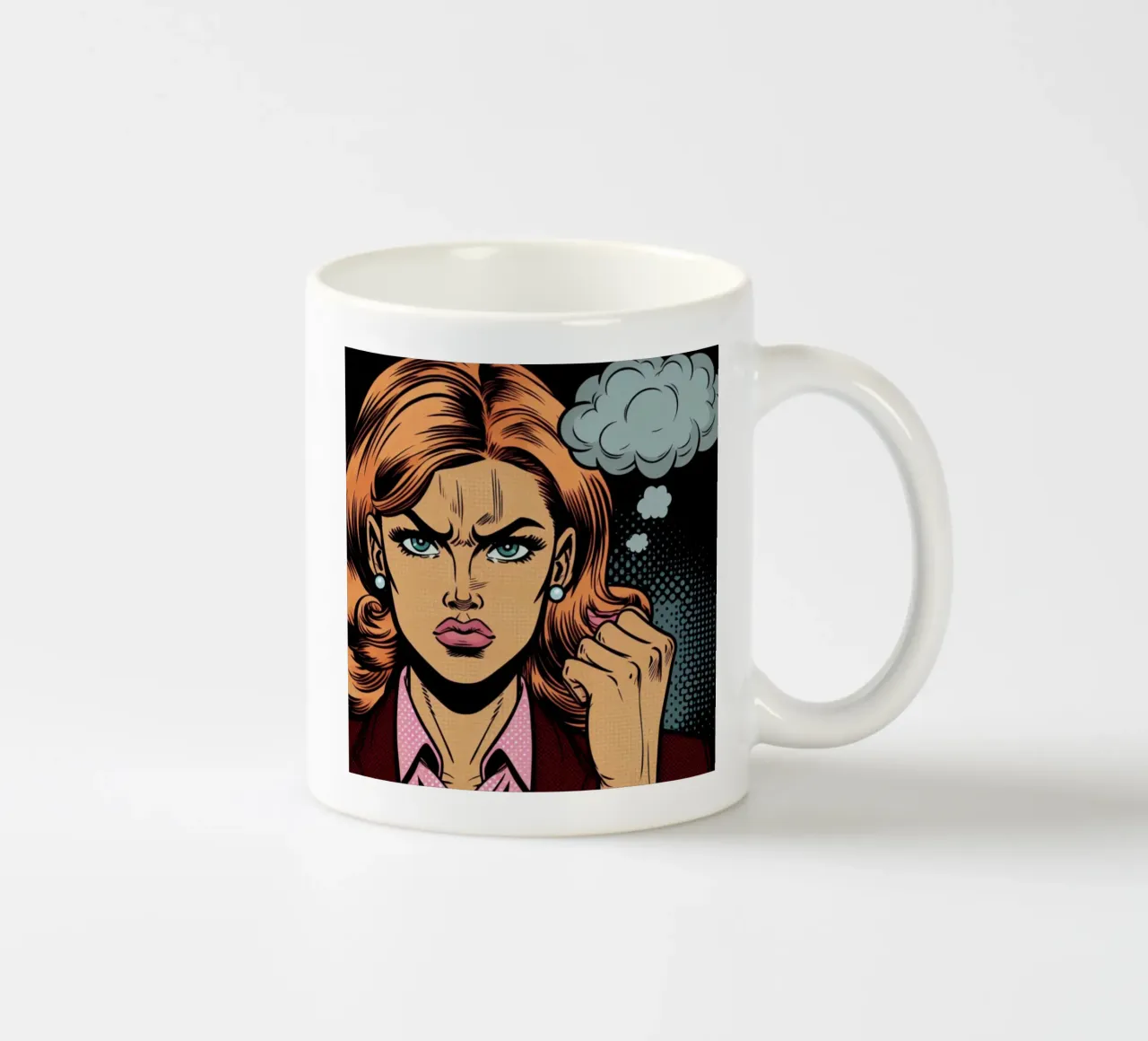 donna arrabbiata - Poster d'epoca tazza in ceramica da posterprints-by-nomad