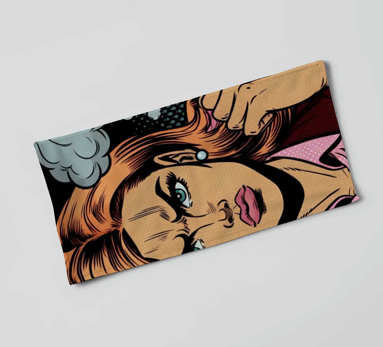 donna arrabbiata - Poster d'epoca asciugamano da bagno da posterprints-by-nomad