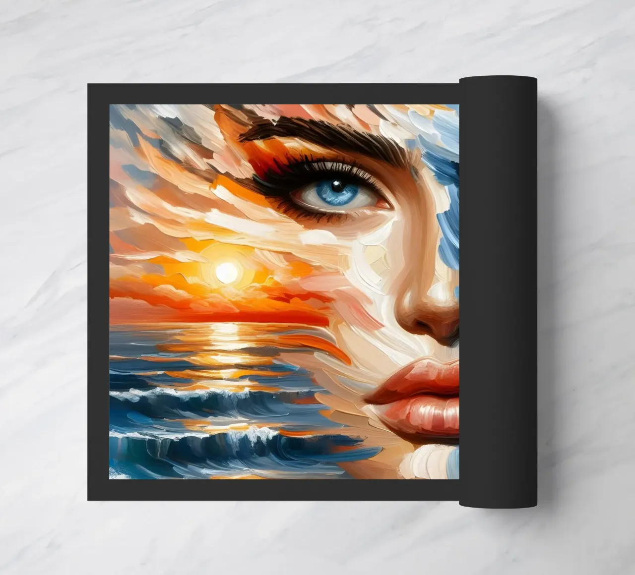 MAKE WAVES PAINTING doormat by ARTOMATIC