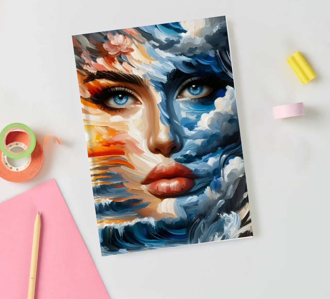 MAKE WAVES PAINTING notebook by ARTOMATIC