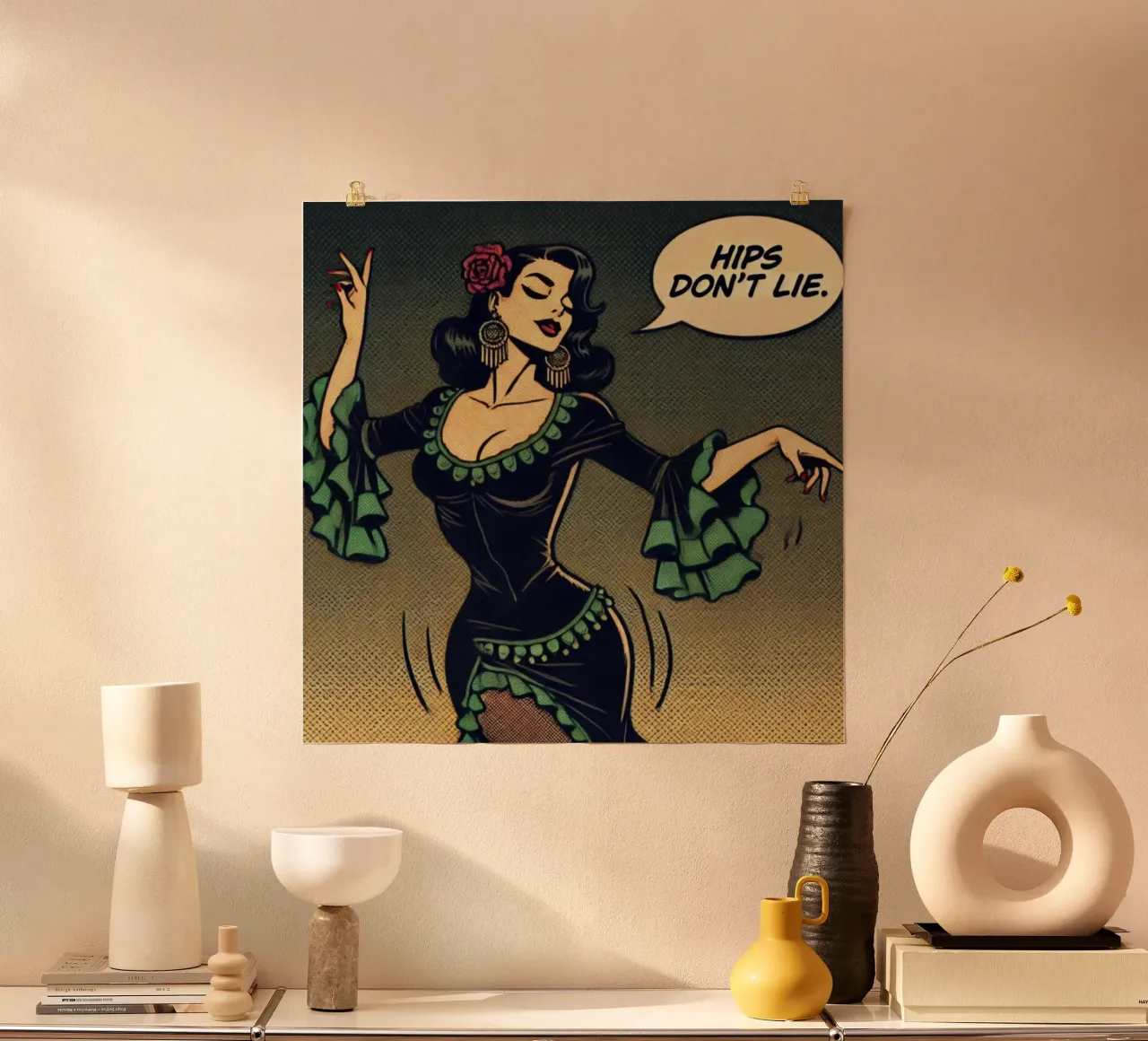 I fianchi non mentono - Poster d'epoca poster con telaio in legno da posterprints-by-nomad