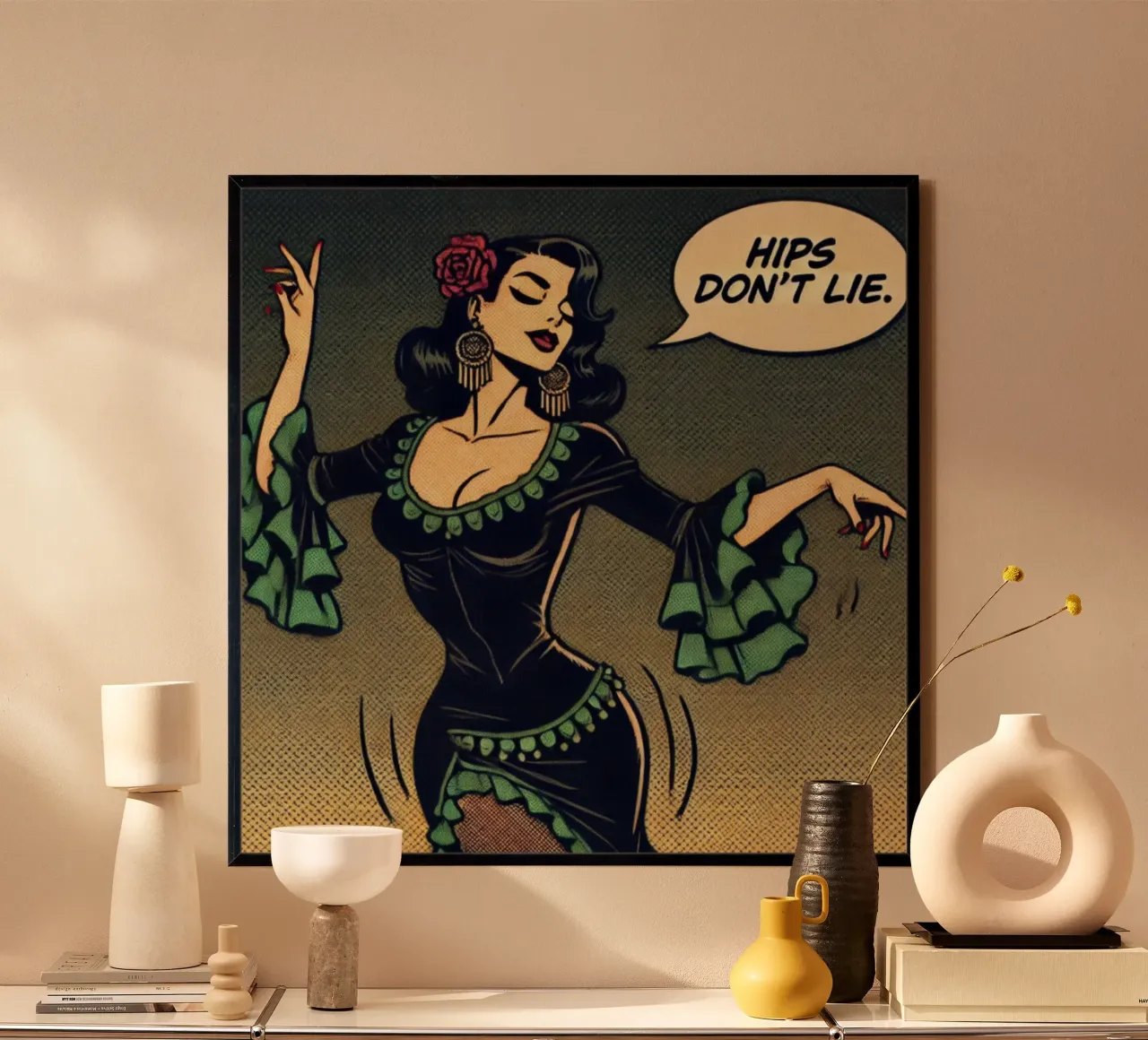 I fianchi non mentono - Poster d'epoca poster con telaio in legno da posterprints-by-nomad