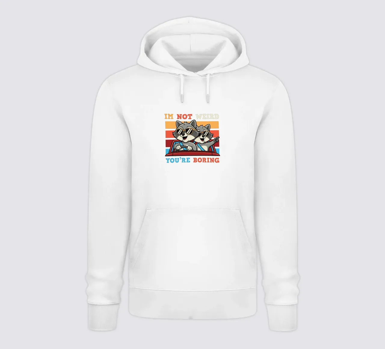 I'm not weird, you're boring hoodie by edsonramosart