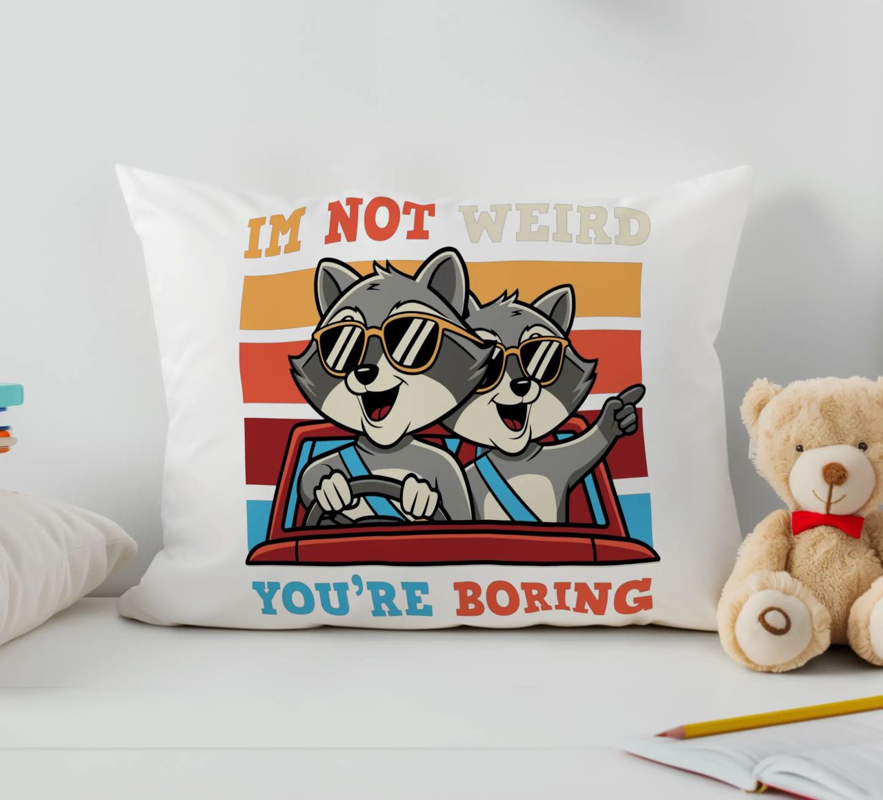 I'm not weird, you're boring cuscino da edsonramosart