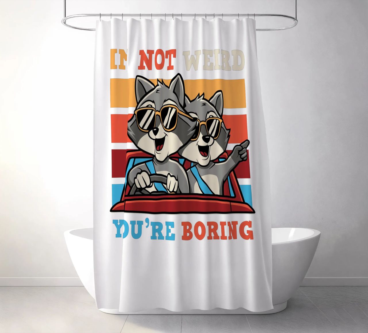 I'm not weird, you're boring tenda da doccia da edsonramosart