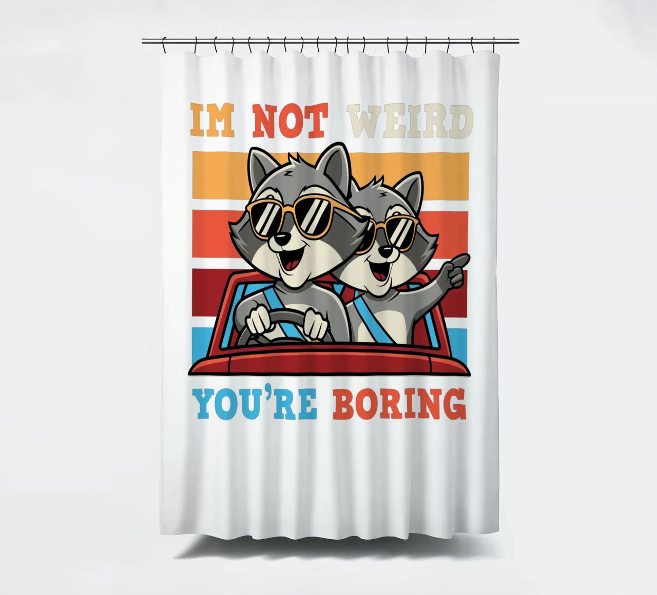I'm not weird, you're boring tenda da doccia da edsonramosart