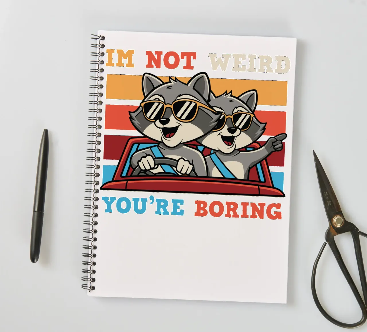 I'm not weird, you're boring spiral notebook by edsonramosart