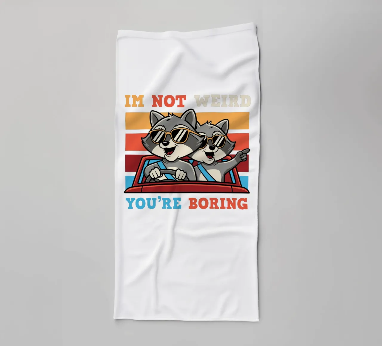 I'm not weird, you're boring asciugamano da bagno da edsonramosart
