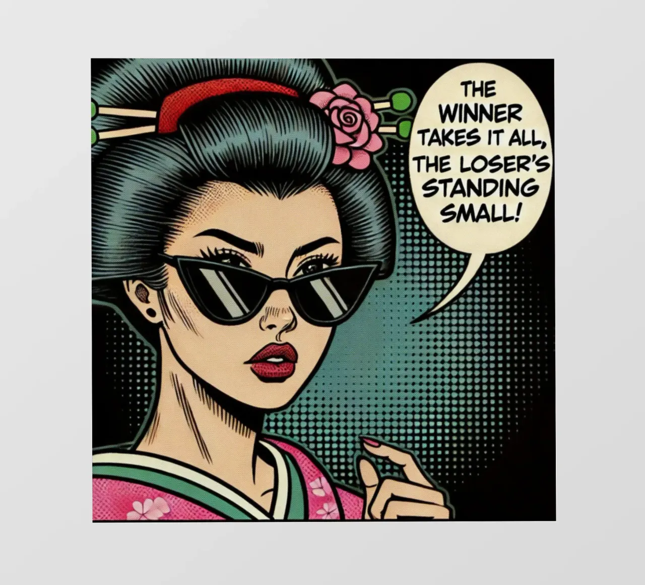 the winner takes it all - Vintage Poster carta da parati fotografica da posterprints-by-nomad