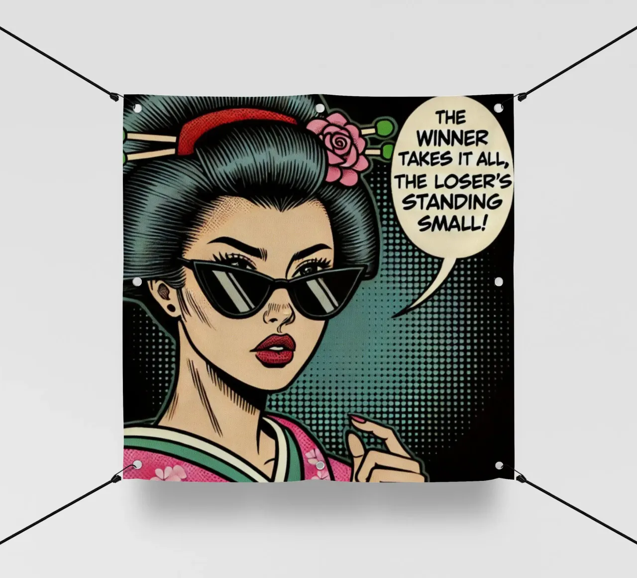 the winner takes it all - Vintage Poster telo in pvc da posterprints-by-nomad