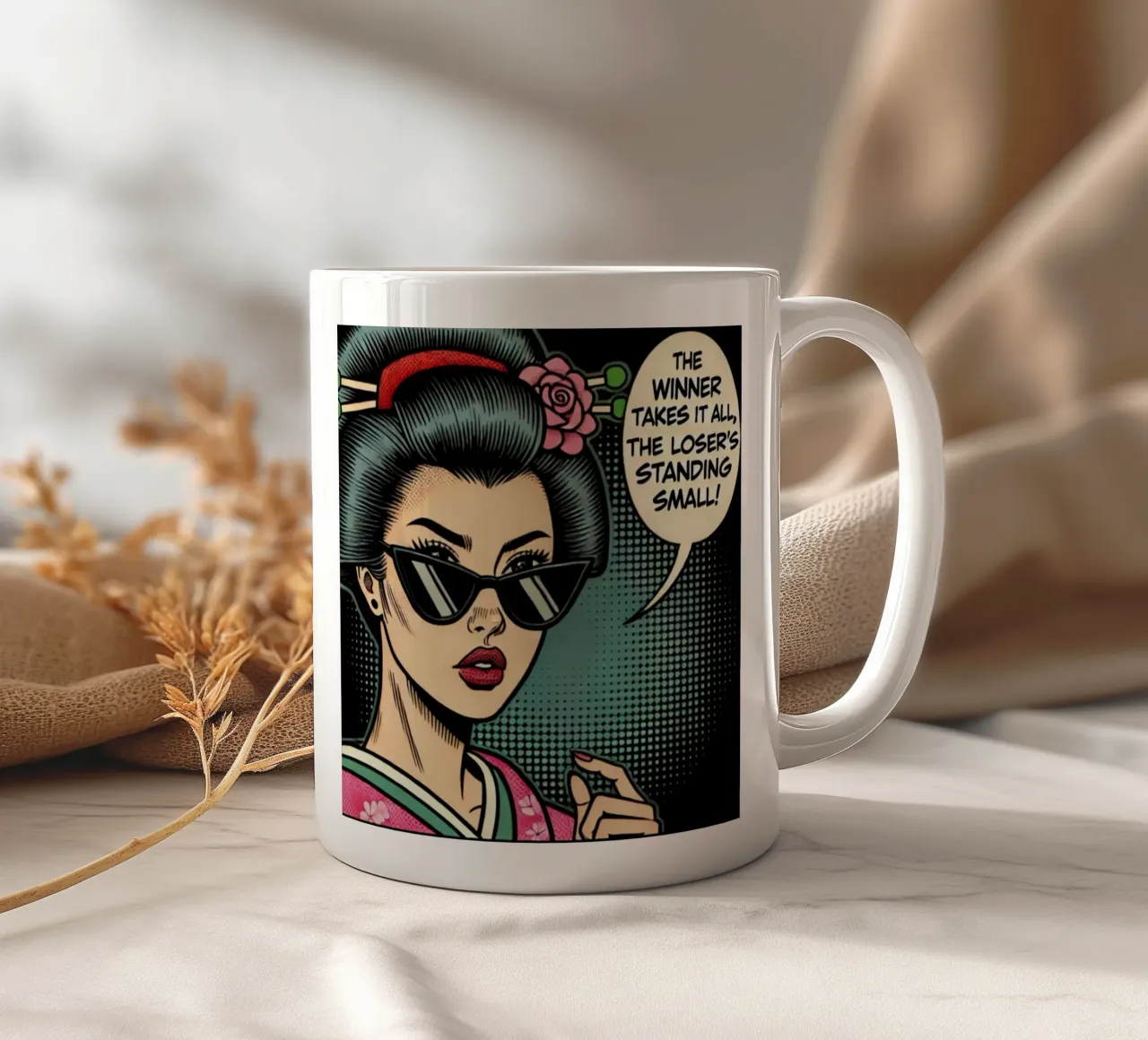 the winner takes it all - Vintage Poster tazza in ceramica da posterprints-by-nomad