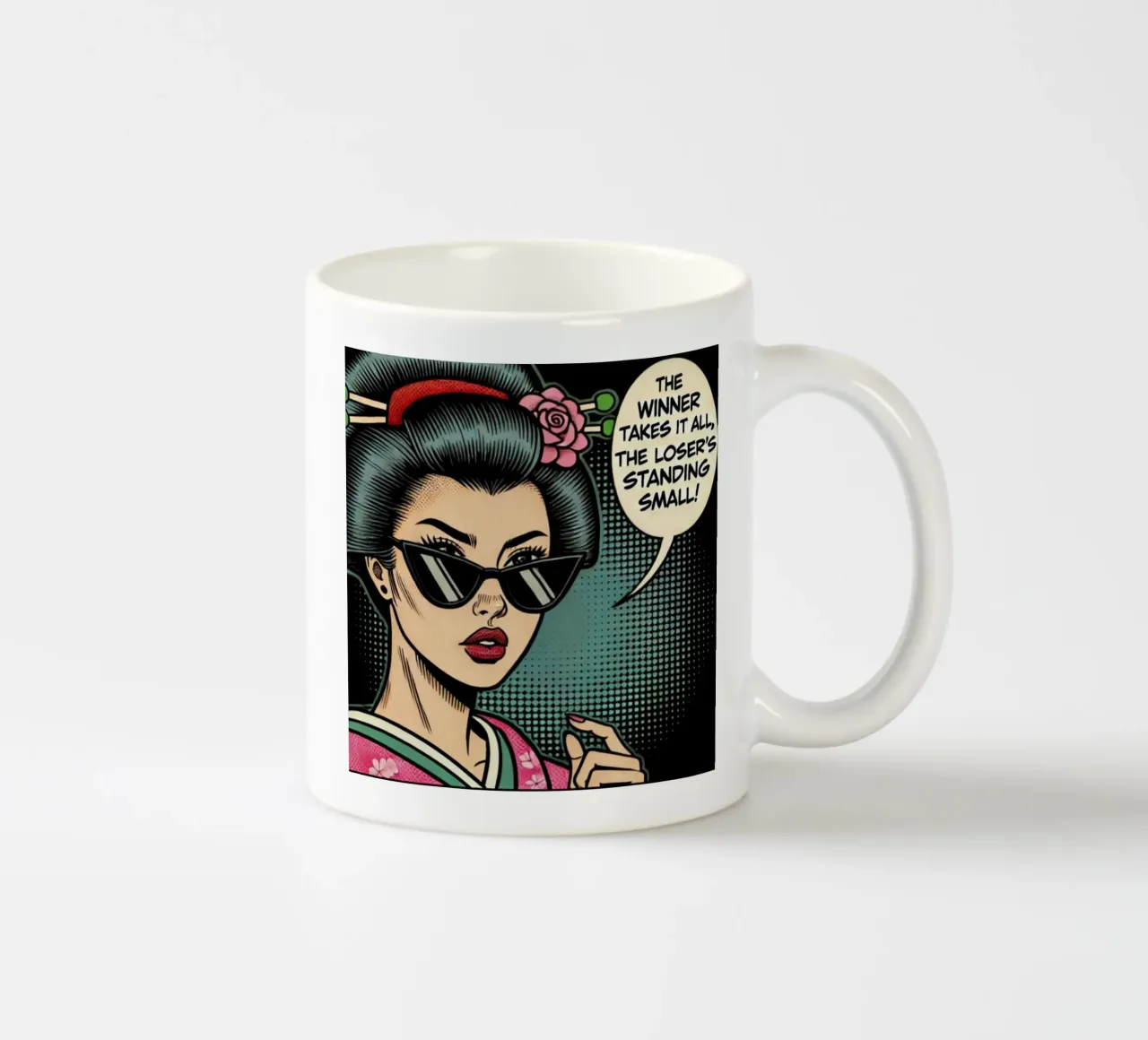 the winner takes it all - Vintage Poster tazza in ceramica da posterprints-by-nomad