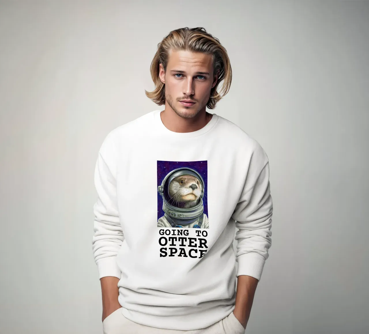 Otter Space felpa da Graphit und Farbe