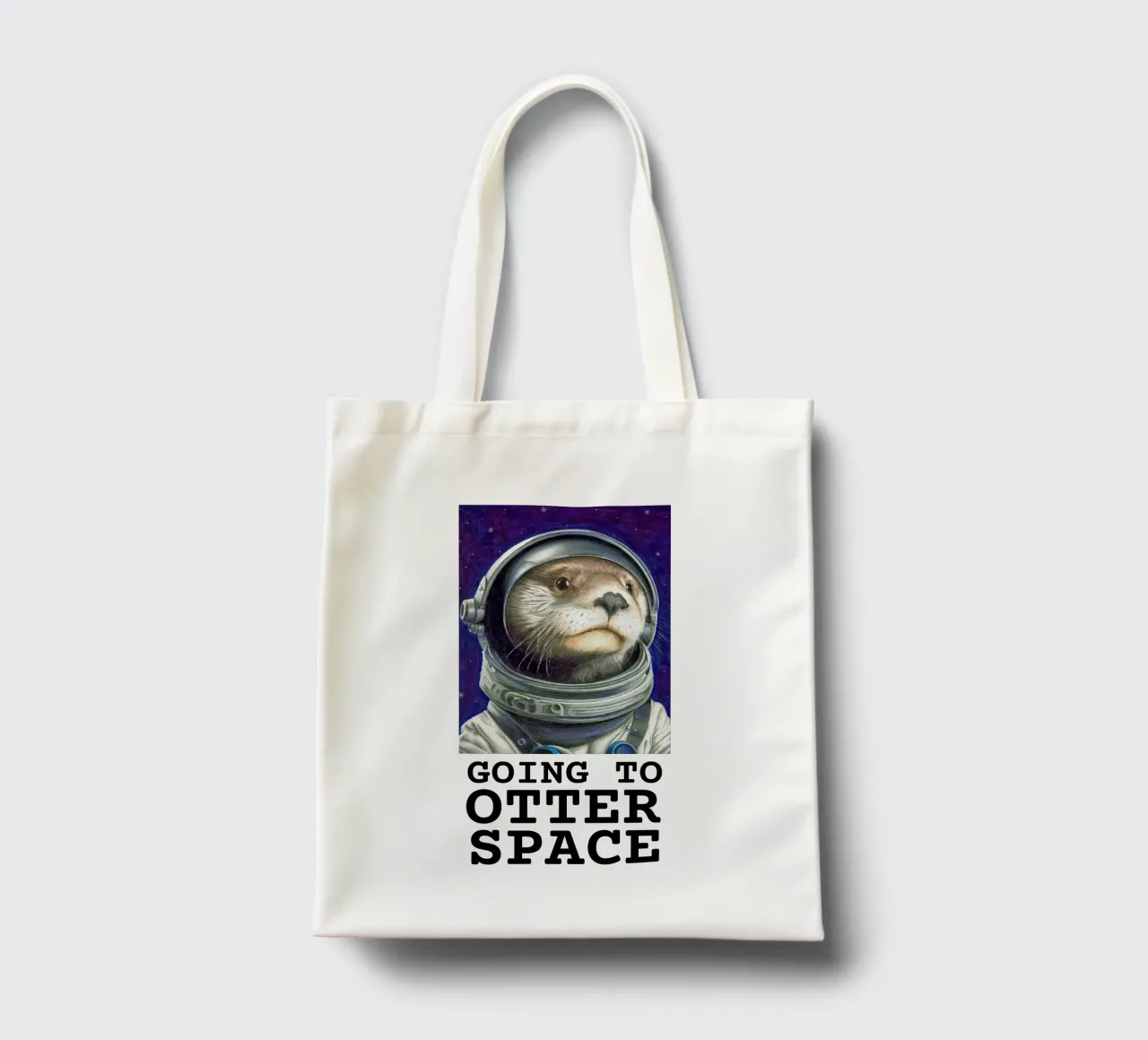 Otter Space borsa in juta da Graphit und Farbe