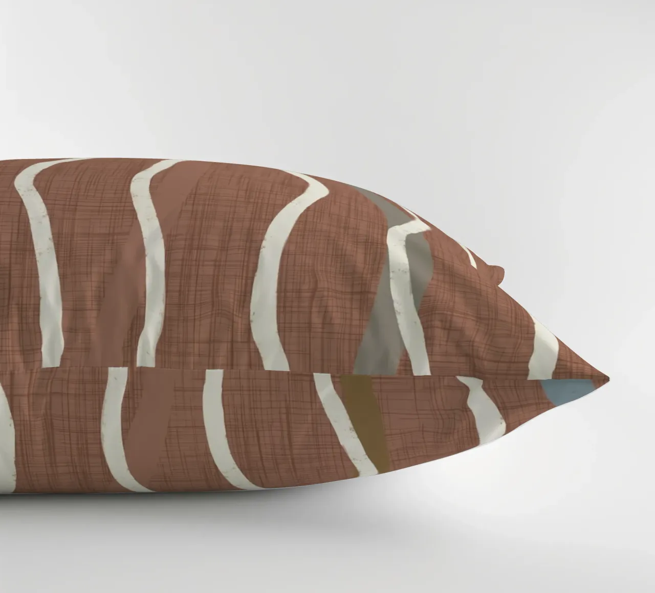 Linee ondulate retrò Moka Mousse - Geometrico moderno di metà secolo cuscino da susanacosta