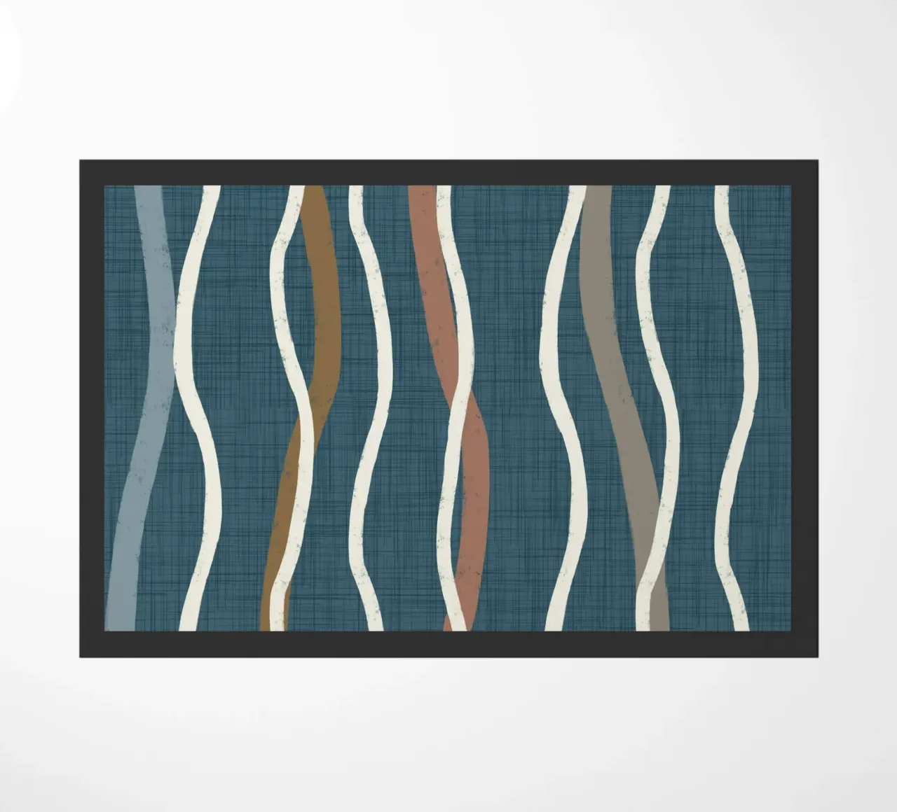 Arazzo retrò a linee ondulate PANTONE 18-4417 - Mid Century Mod zerbino da susanacosta