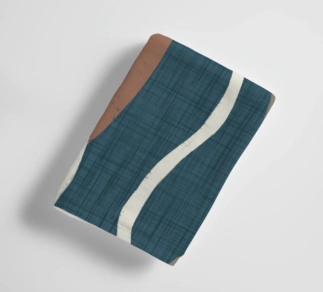 Arazzo retrò a linee ondulate PANTONE 18-4417 - Mid Century Mod asciugamano da bagno da susanacosta