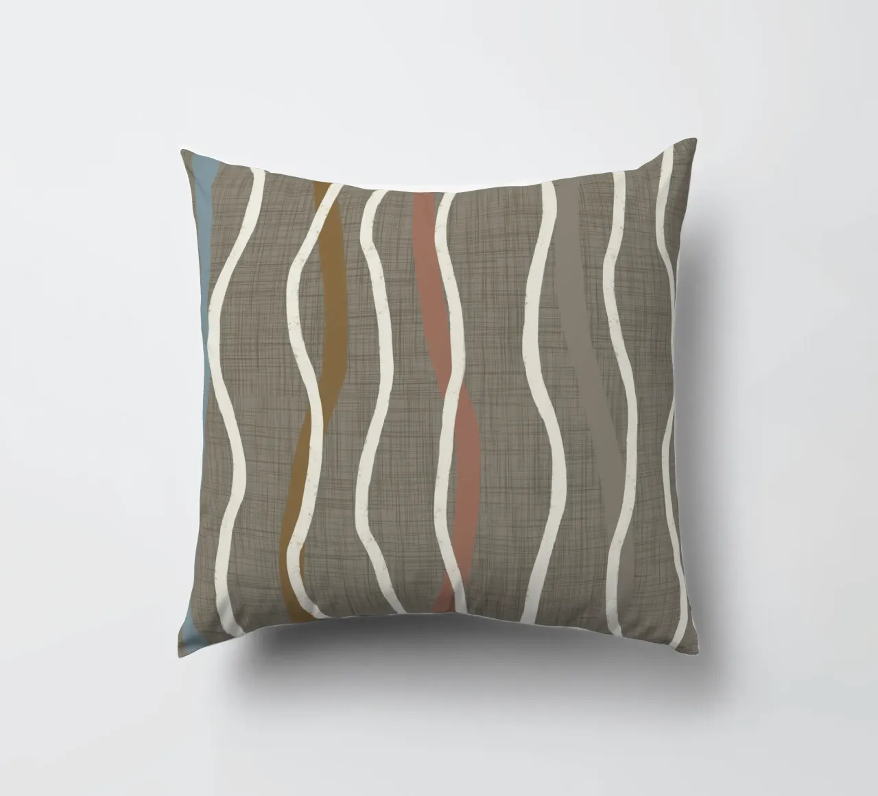 Retro Linee ondulate Griglia Alloro Quercia PANTON - Mid Century Modern cuscino da susanacosta