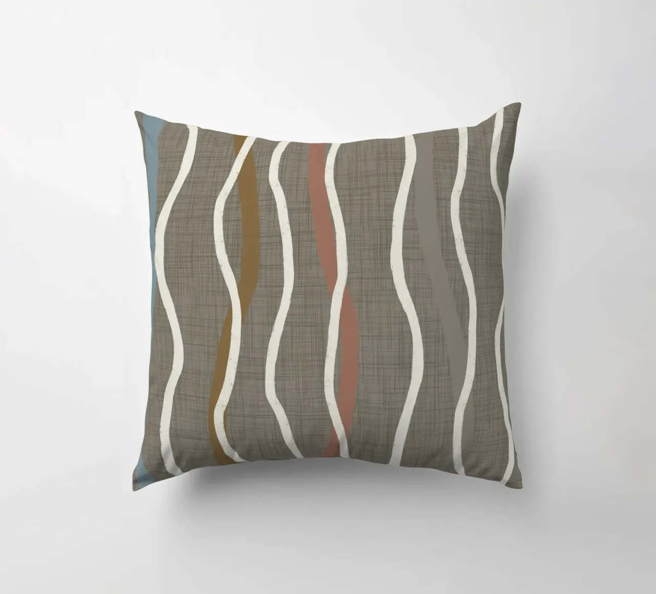 Retro Linee ondulate Griglia Alloro Quercia PANTON - Mid Century Modern cuscino da susanacosta