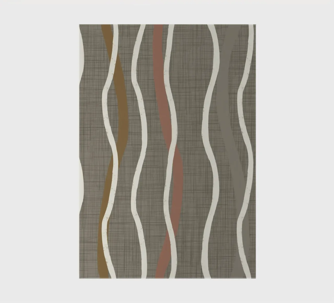 Retro Wavy Lines Grid Laurel Oak PANTON - Mid Century Modern notebook by susanacosta