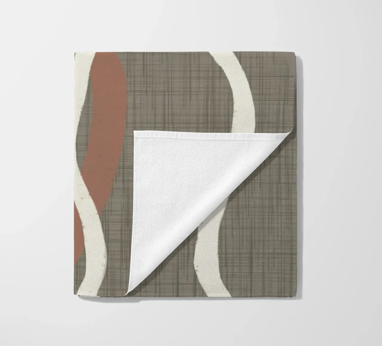 Retro Linee ondulate Griglia Alloro Quercia PANTON - Mid Century Modern telo mare da susanacosta
