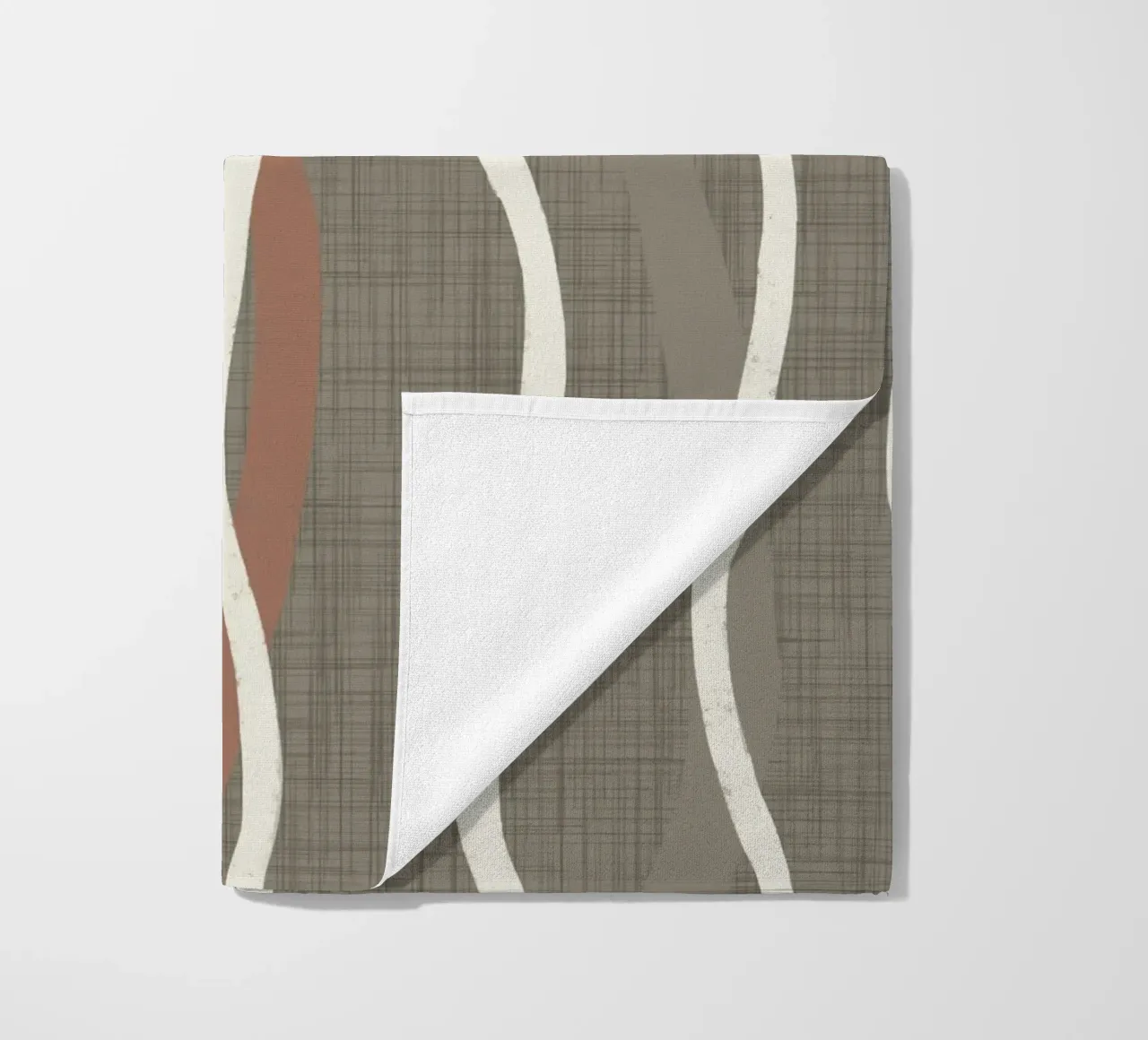 Retro Linee ondulate Griglia Alloro Quercia PANTON - Mid Century Modern telo mare da susanacosta