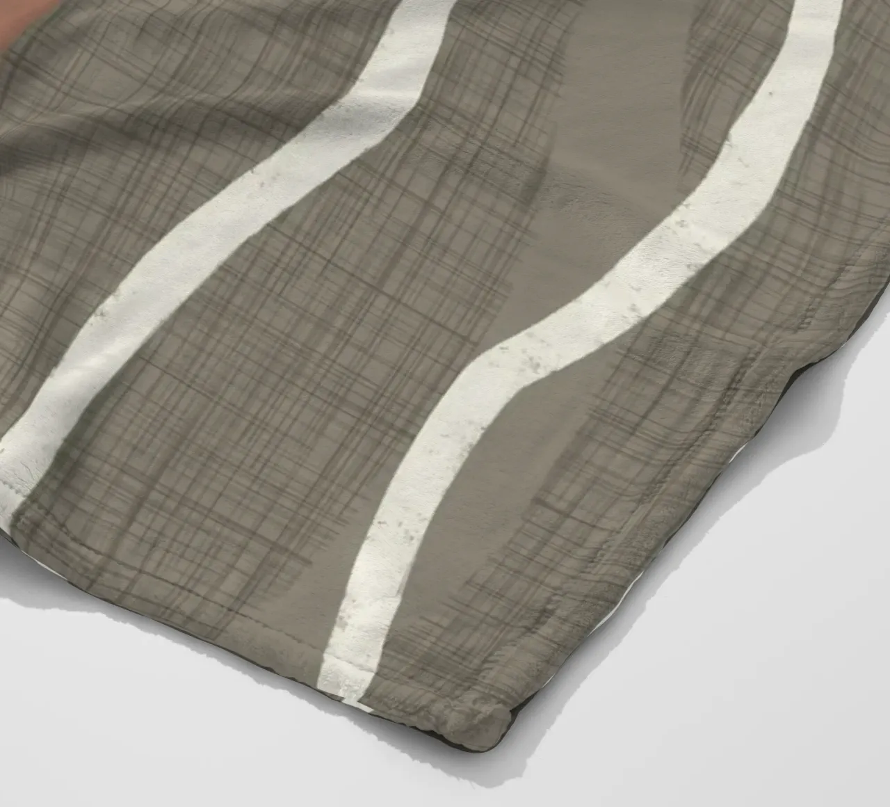 Retro Linee ondulate Griglia Alloro Quercia PANTON - Mid Century Modern coperta in pile da susanacosta