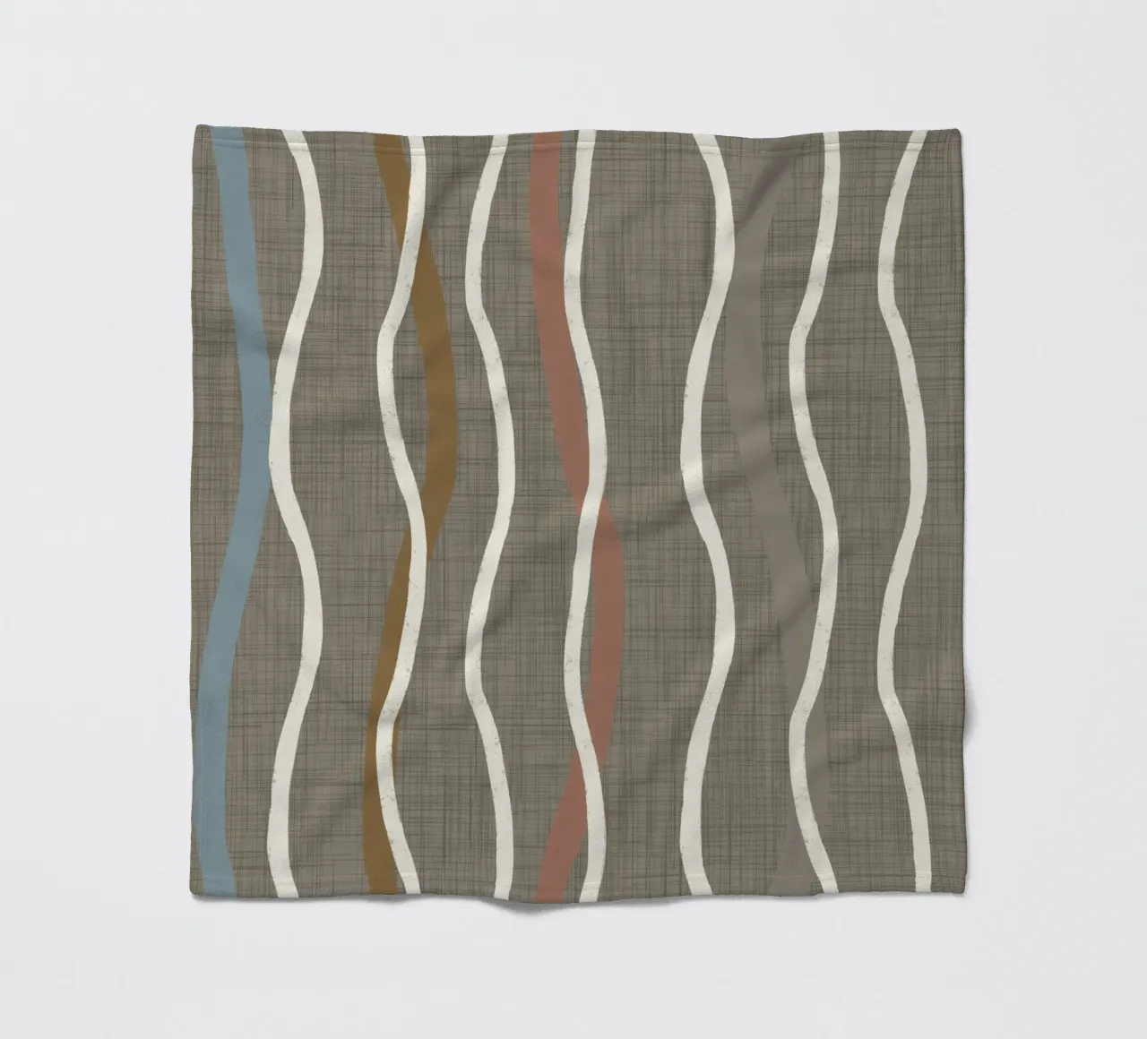 Retro Linee ondulate Griglia Alloro Quercia PANTON - Mid Century Modern coperta in pile da susanacosta