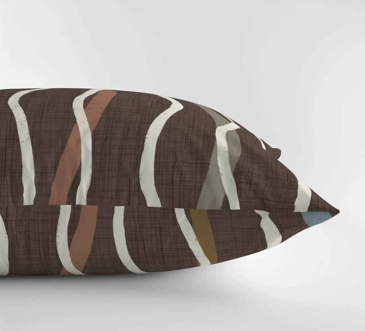 Linee ondulate retrò Caffè Quarzo PANTONE - Mid Century Modern cuscino da susanacosta