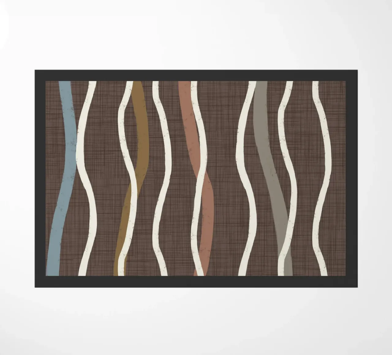 Linee ondulate retrò Caffè Quarzo PANTONE - Mid Century Modern zerbino da susanacosta