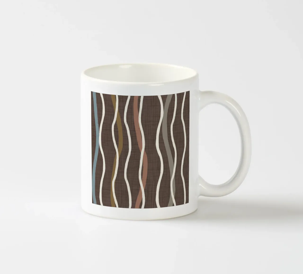 Linee ondulate retrò Caffè Quarzo PANTONE - Mid Century Modern tazza in ceramica da susanacosta