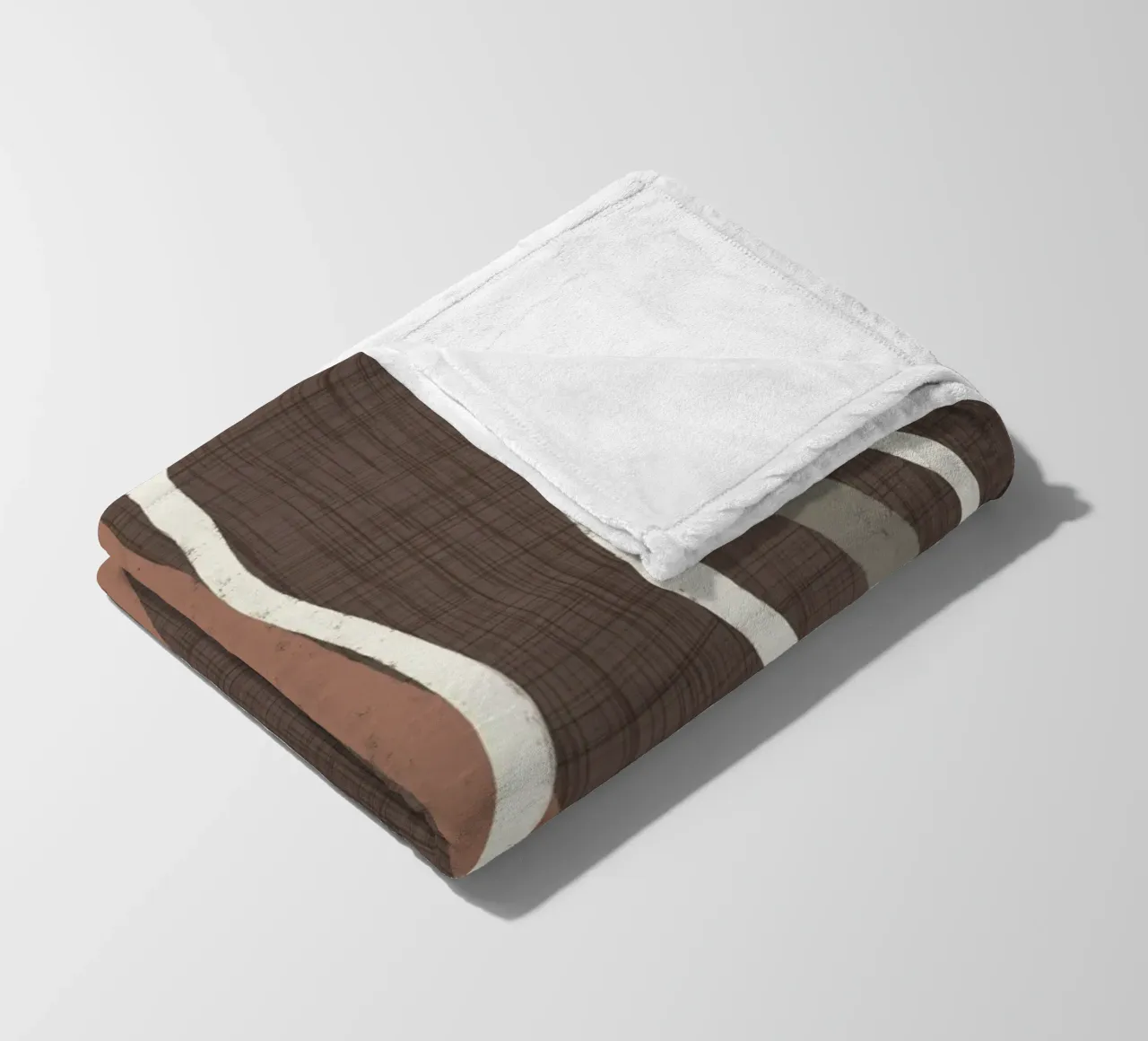 Linee ondulate retrò Caffè Quarzo PANTONE - Mid Century Modern coperta in pile da susanacosta