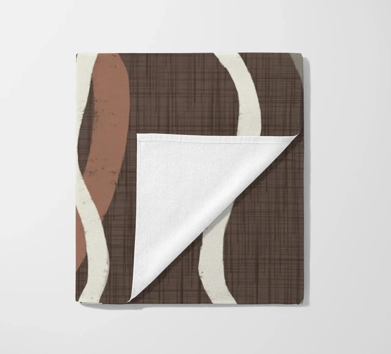 Linee ondulate retrò Caffè Quarzo PANTONE - Mid Century Modern telo mare da susanacosta