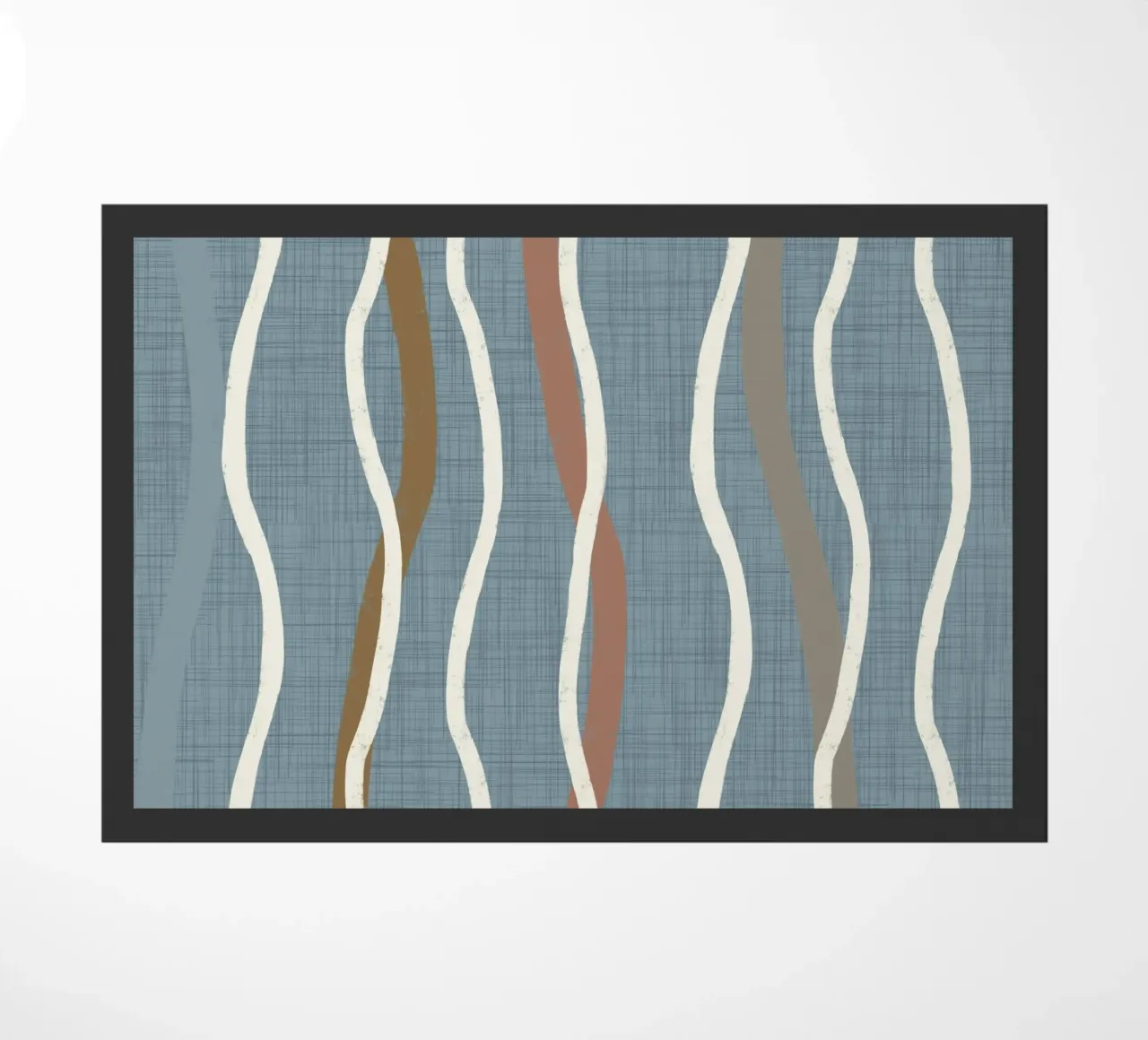 Linee ondulate retrò Arona PANTONE 16-4109 - Mid Century Modern zerbino da susanacosta