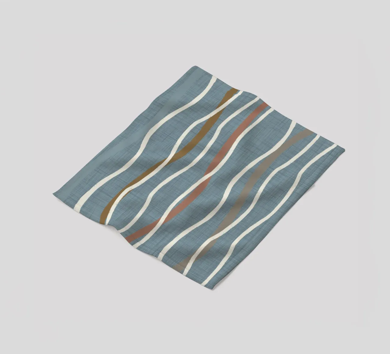 Linee ondulate retrò Arona PANTONE 16-4109 - Mid Century Modern coperta in pile da susanacosta