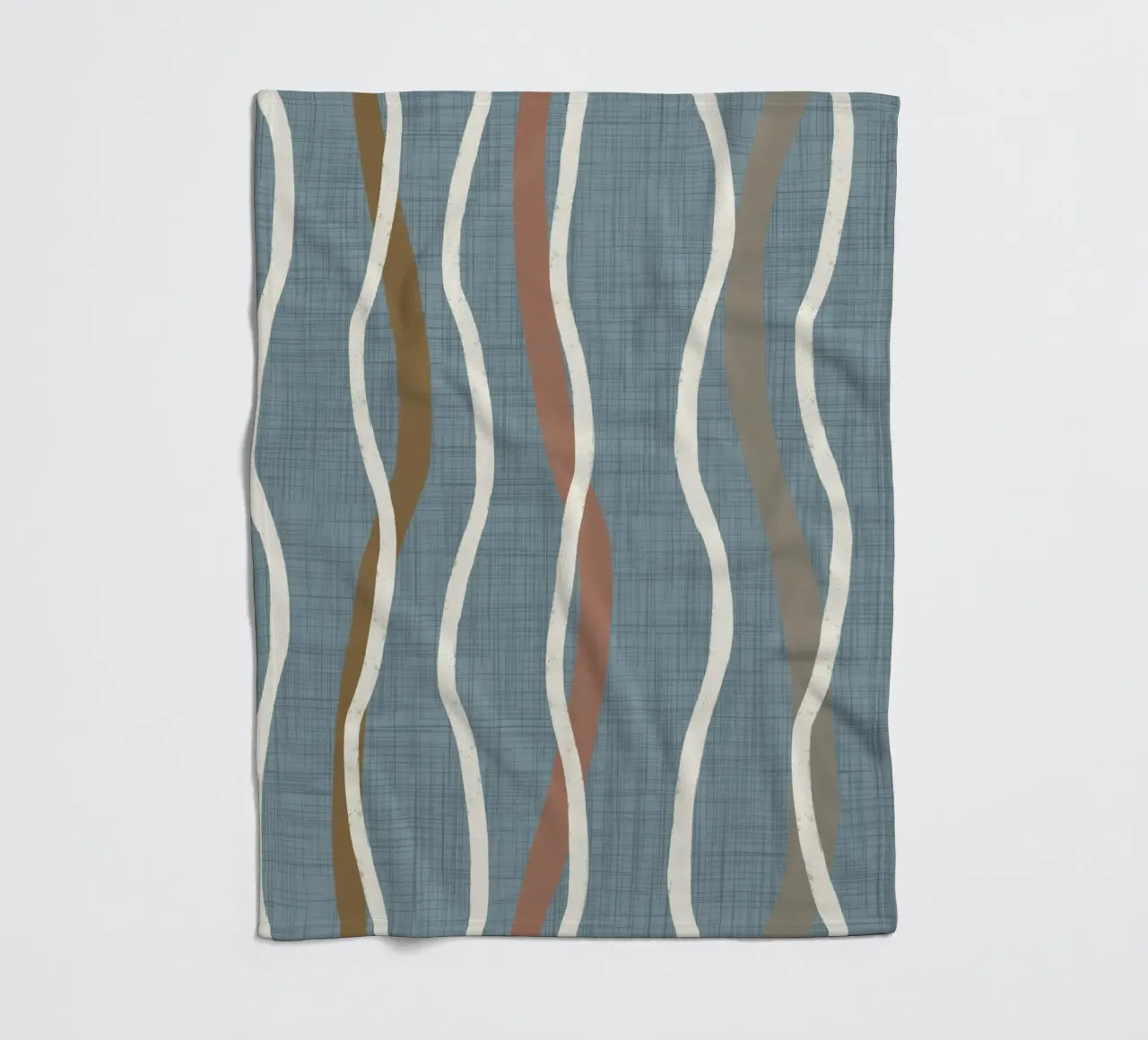Linee ondulate retrò Arona PANTONE 16-4109 - Mid Century Modern coperta in pile da susanacosta