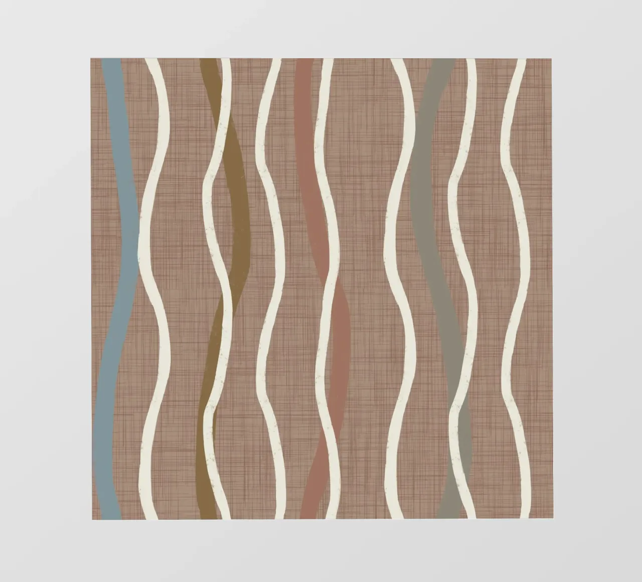 Linee ondulate retrò Warm Taupe PANTONE 16 - Mid Century Modern pellicola backlit da susanacosta