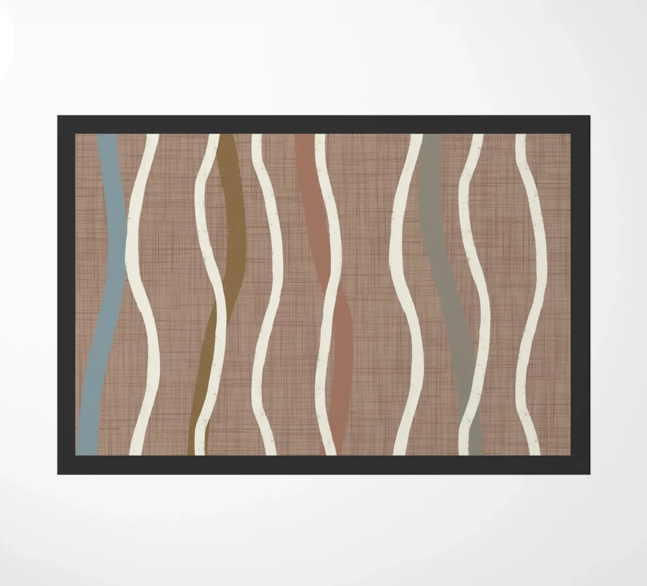 Linee ondulate retrò Warm Taupe PANTONE 16 - Mid Century Modern zerbino da susanacosta