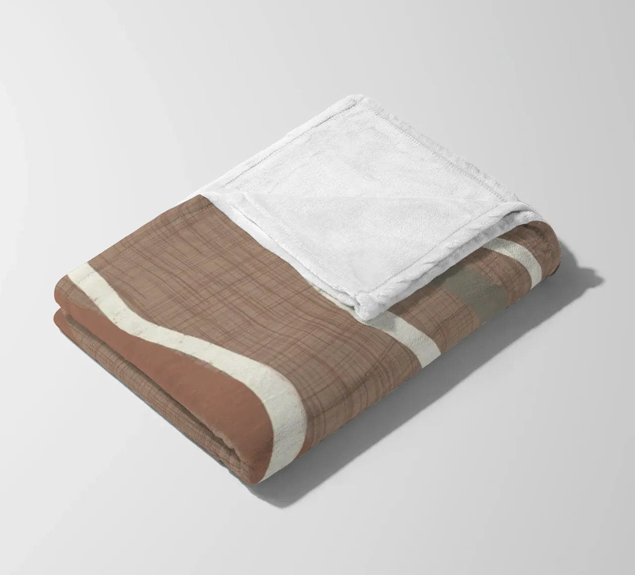 Linee ondulate retrò Warm Taupe PANTONE 16 - Mid Century Modern coperta in pile da susanacosta