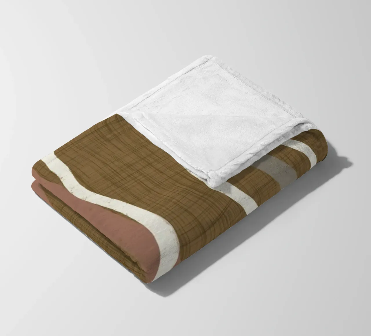 Linee ondulate retrò Oro spento PANTONE 17-0935 - Mid Century Mod coperta in pile da susanacosta