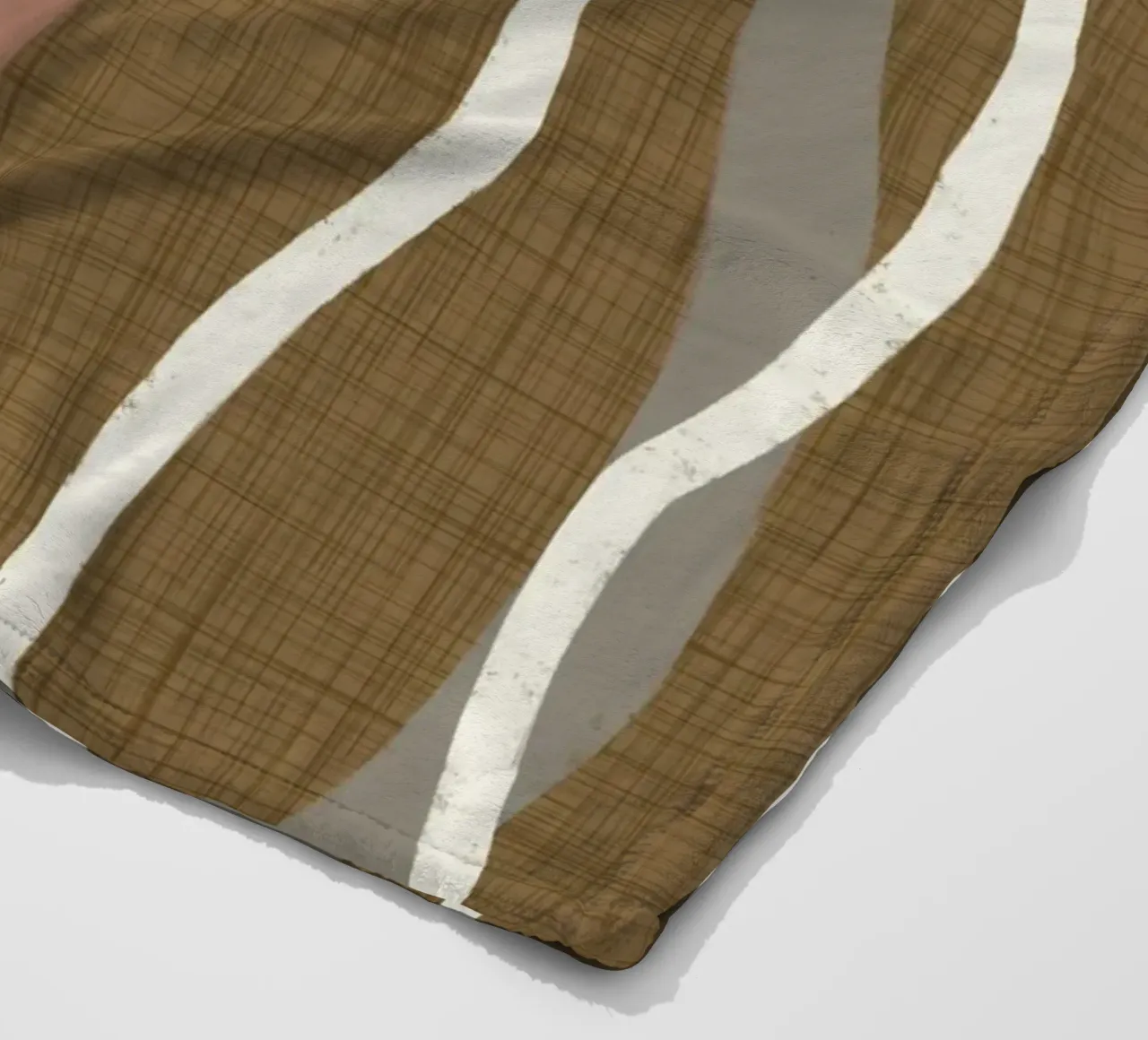 Linee ondulate retrò Oro spento PANTONE 17-0935 - Mid Century Mod coperta in pile da susanacosta