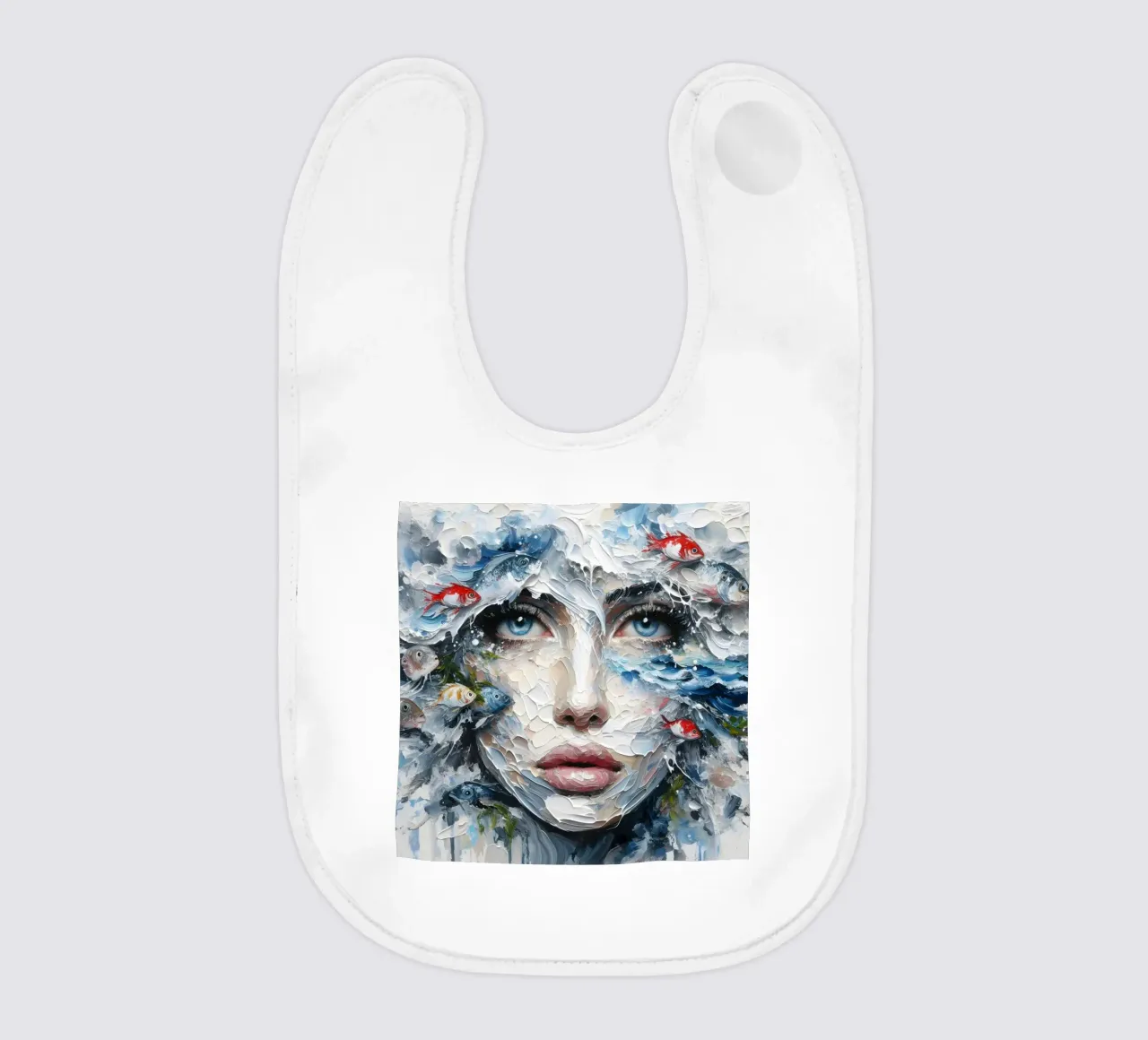 Swim With The Fishes Painting baby bib by ARTOMATIC