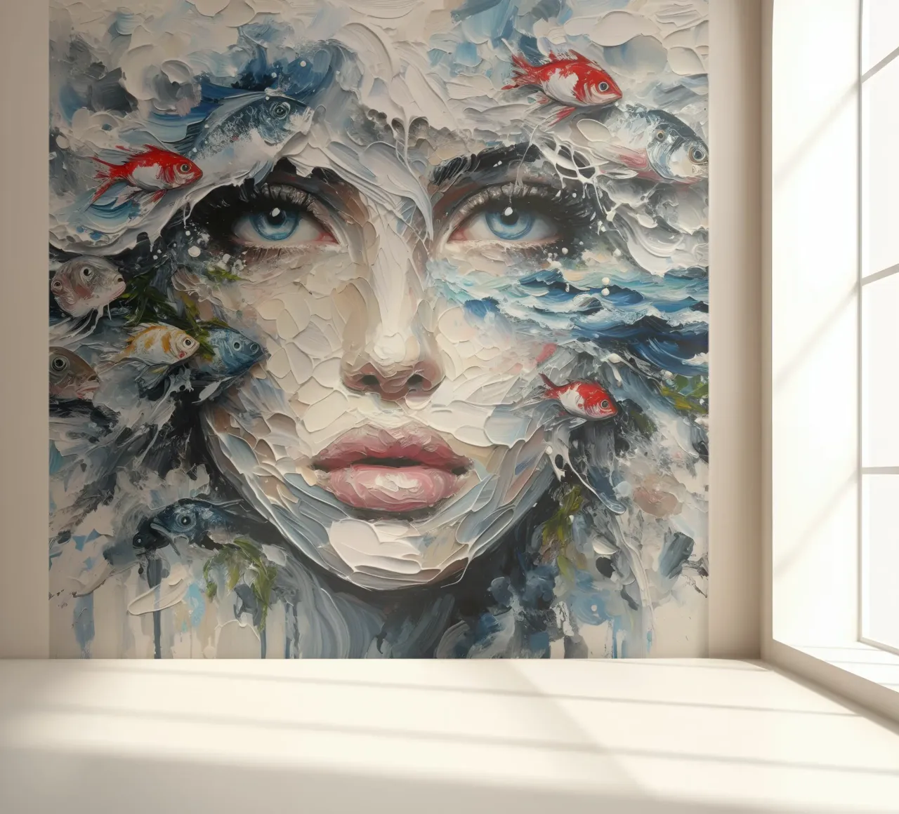 Swim With The Fishes Painting photo wallpaper by ARTOMATIC